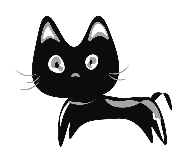 PSD grafische halloween zwarte kat