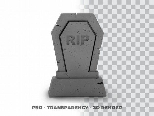 Grafsteen grafsteen grafsteen 3d-modellering met transparante achtergrond