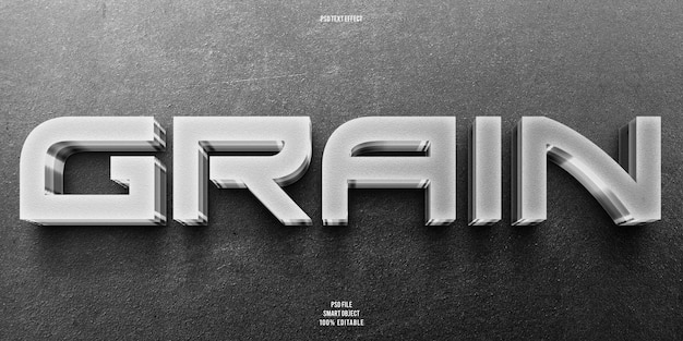 Grain 3d editable text effect