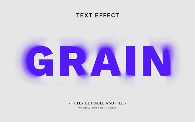 PSD grainy diffusion text effect