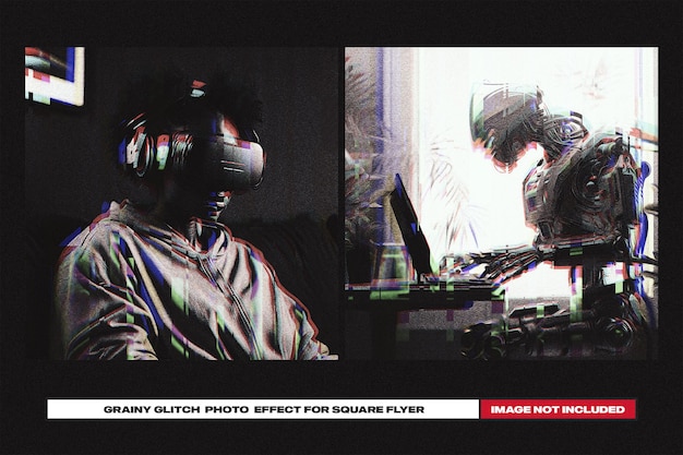 Grainy Glitch Square