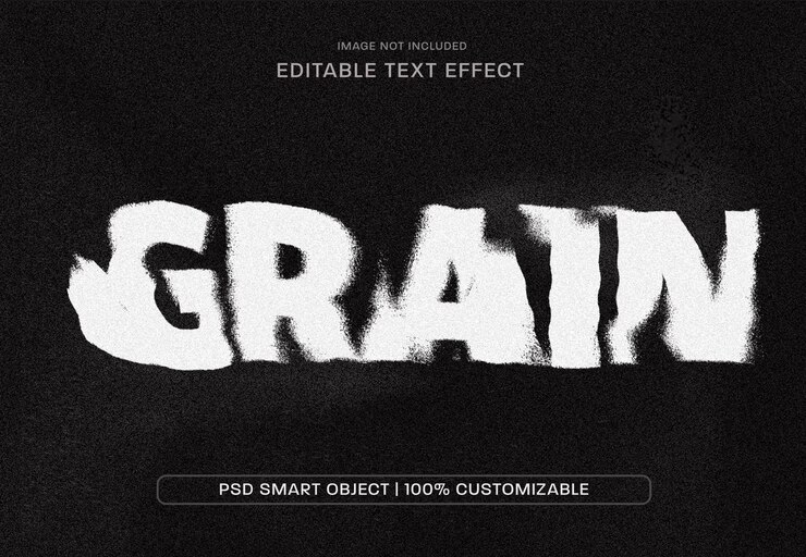 PSD grainy texture text effect