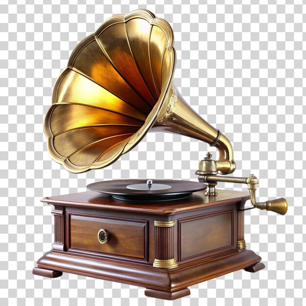 PSD gramophone isolated on transparent background