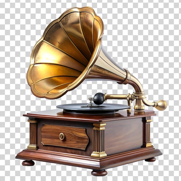 PSD gramophone isolated on transparent background