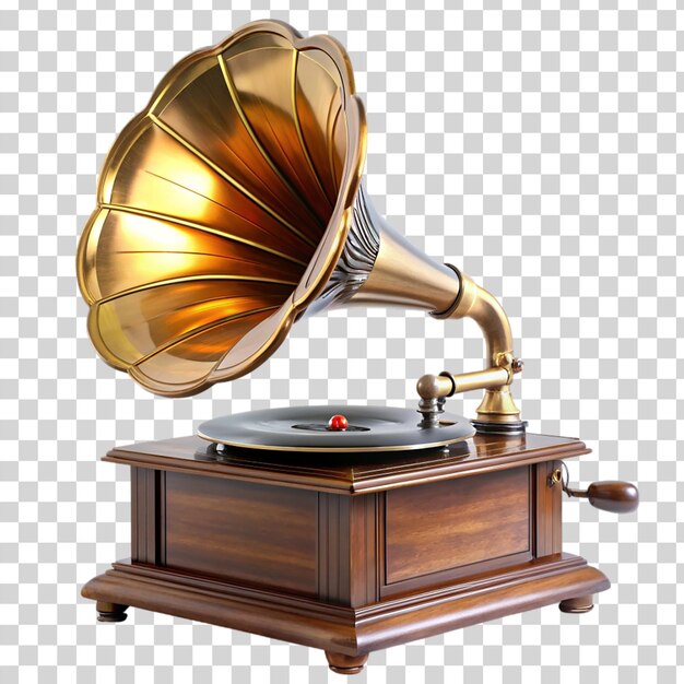 PSD gramophone isolated on transparent background