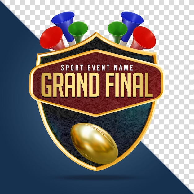 Grand Final Football Render Samenstelling Geïsoleerde laag