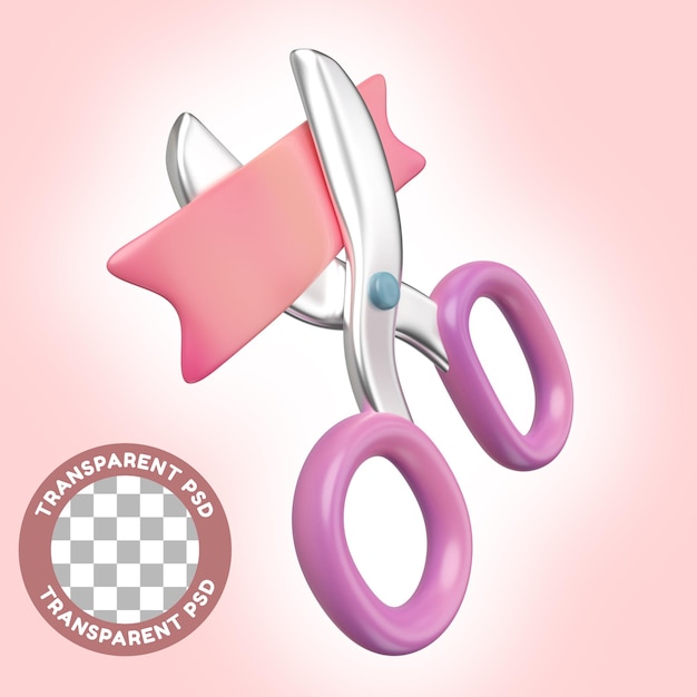 PSD grand opening 3d illustration icon