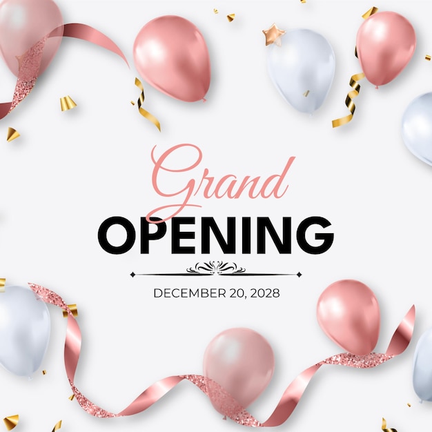 PSD grand opening business flyer design