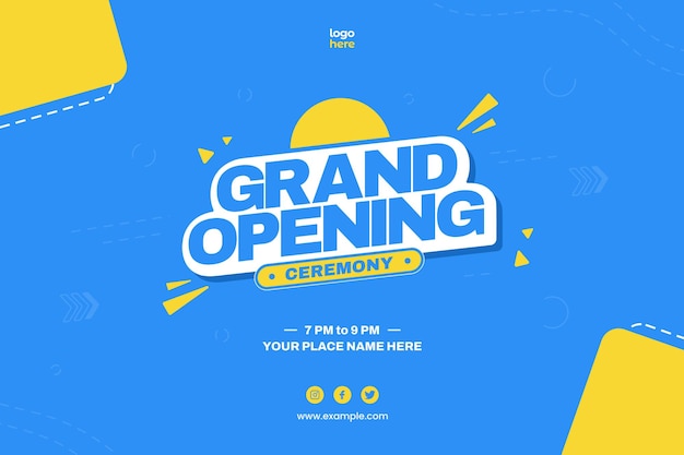 Grand opening coming soon background