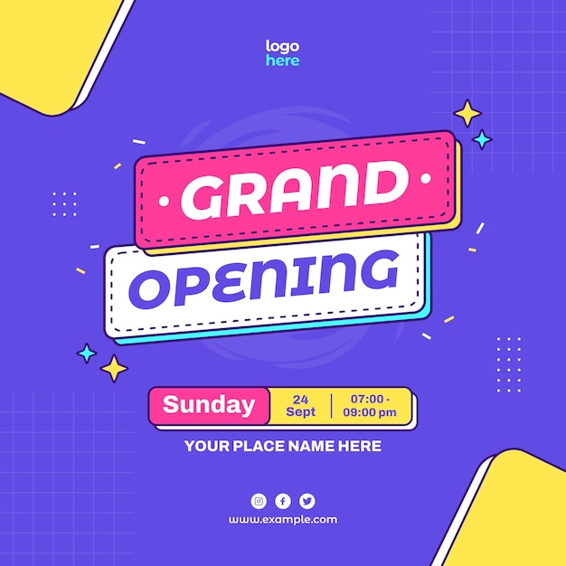 PSD grand opening coming soon flyer template