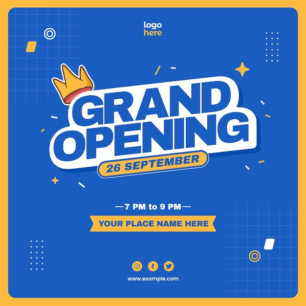 PSD grand opening coming soon template