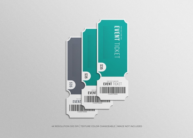 Grand opening event ticket mockup