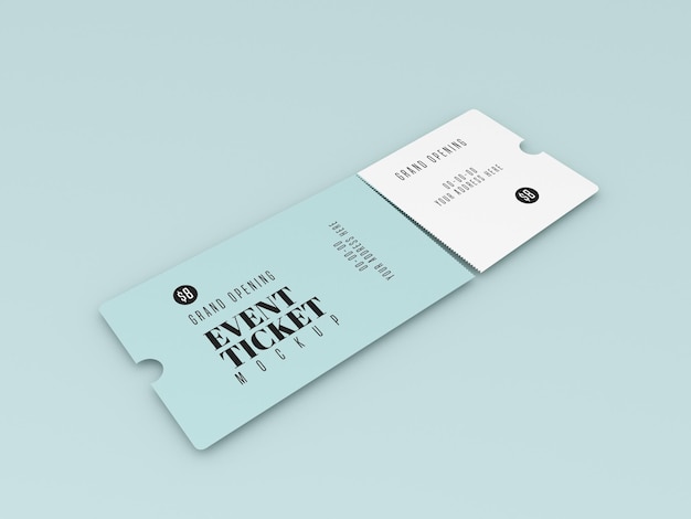 Grand opening event ticket mockup