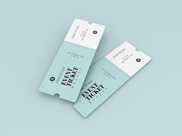 PSD grand opening event ticket mockup