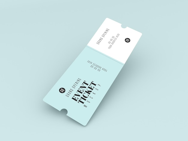 Grand opening event ticket mockup