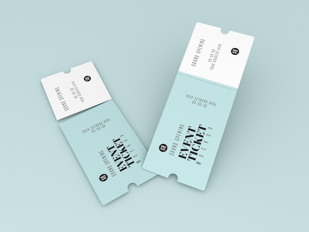 PSD grand opening event ticket mockup