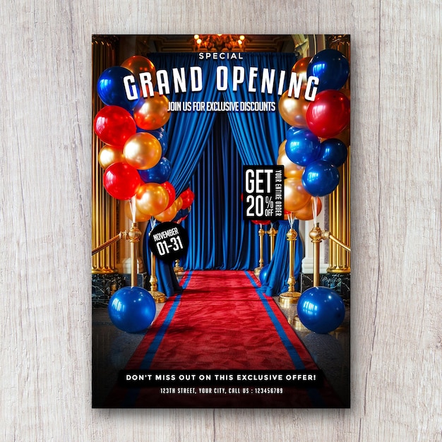 Grand opening flyer social media post