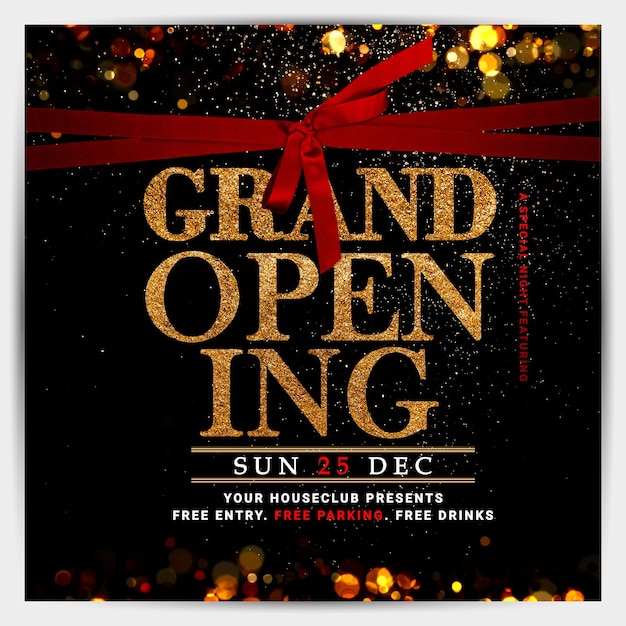 Grand openning party flyer template