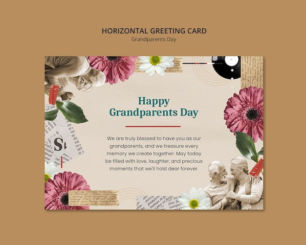 PSD grandparents day template design