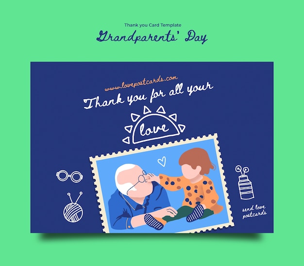 PSD grandparents' day template design