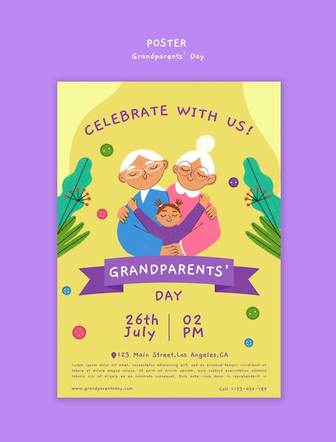 grandparents' day  template design