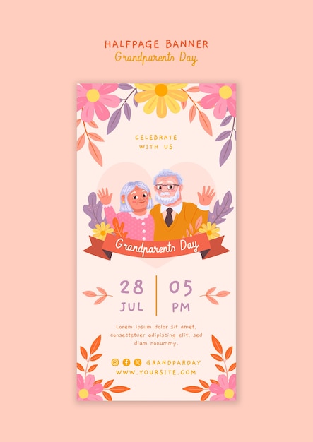 Grandparents day template design