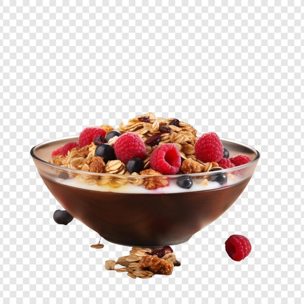 PSD granola isolated on transparent background