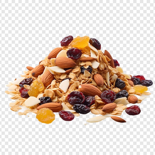 PSD granola isolated on transparent background