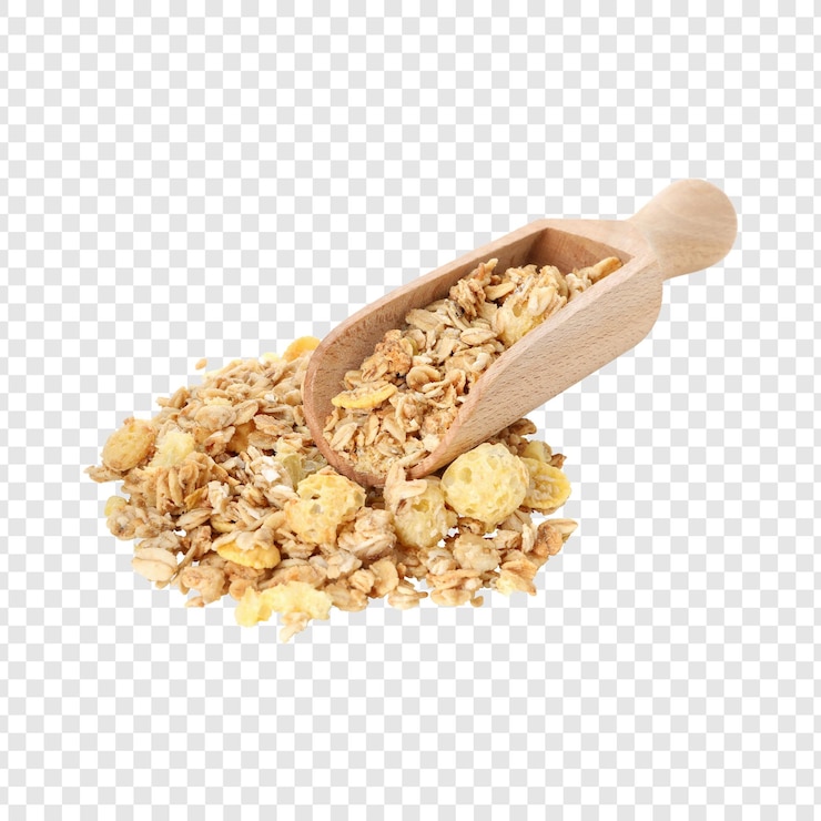 PSD granola z drewnianą łupką
