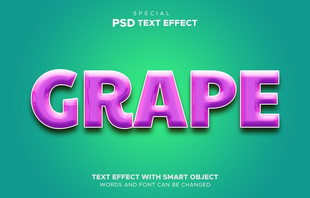 Grape text effect smart object