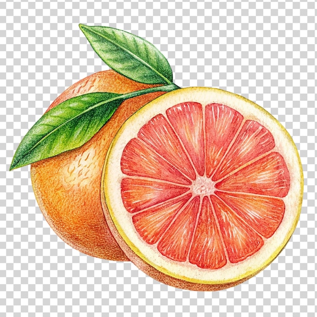 PSD grapefruit art izolowany na przezroczystym tle