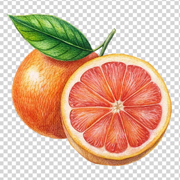 PSD grapefruit art izolowany na przezroczystym tle