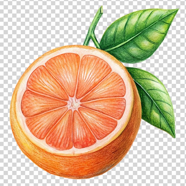 PSD grapefruit art izolowany na przezroczystym tle