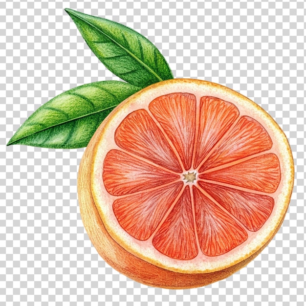 PSD grapefruit art izolowany na przezroczystym tle