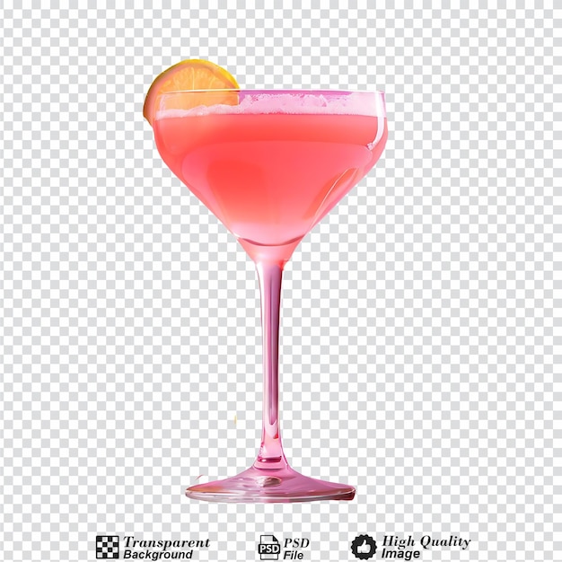 PSD 투명한 배경에 분홍색으로 분리 된 여름을 위한 그레이프프루트 테일