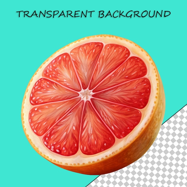 PSD grapefruit fruits isolated on transparent background