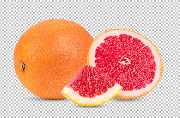 PSD grapefruit geïsoleerd op alfalaag