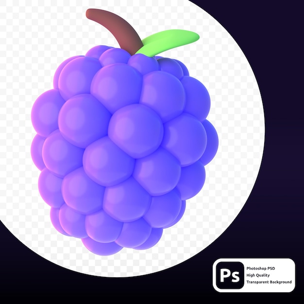 Grapefruit in 3D-rendering voor webillustratie of andere grafische doeleinden