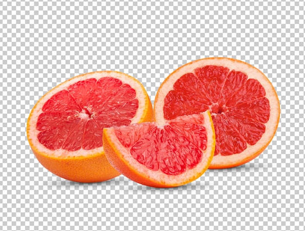 PSD grapefruit isolated on white background