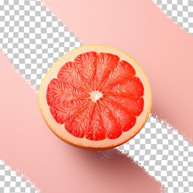 PSD Пластинка грейпфрута на прозрачном фоне