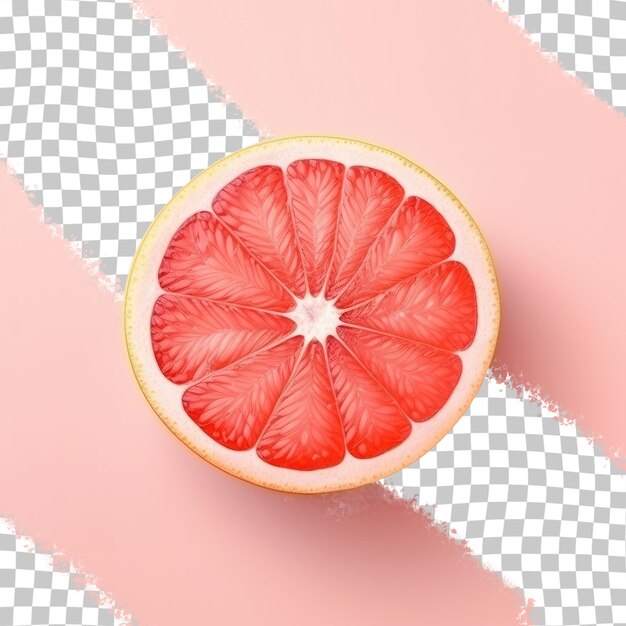 Grapefruit slice on a transparent background