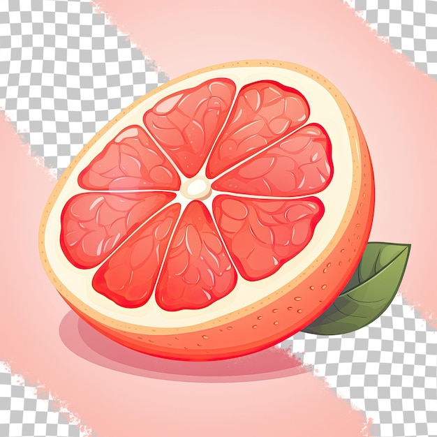 PSD grapefruit on a transparent background