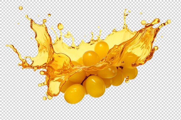 PSD grapeseed fruit juice splash on transparent background