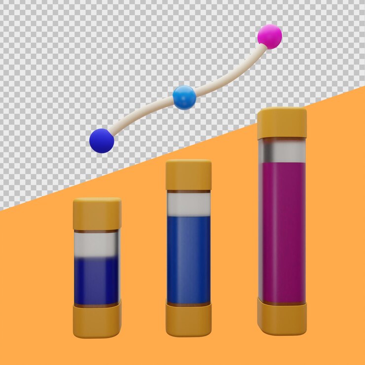 PSD graph 3d design thinking illustrations