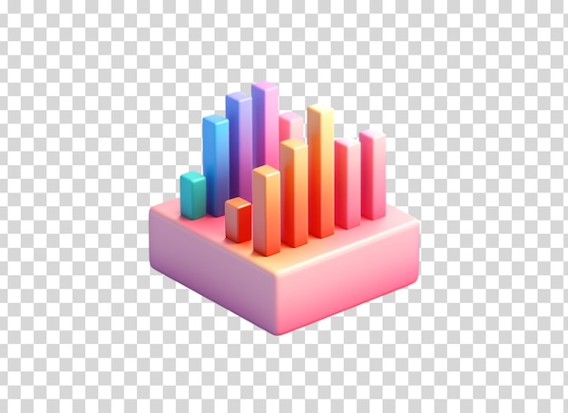 Graph Symbol on isolated on transparent png background
