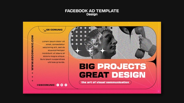 PSD graphic design profession social media promo template