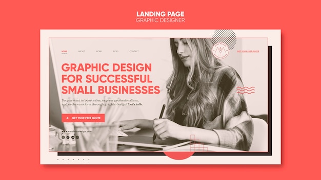 Graphic designer landing page