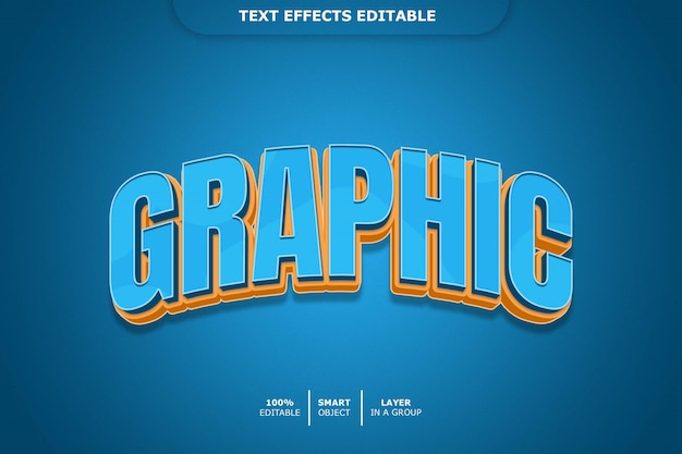 Graphic editable font effect