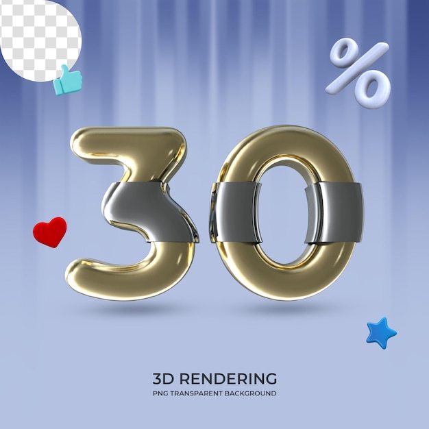 Graphic Element Number 30 3d rendering