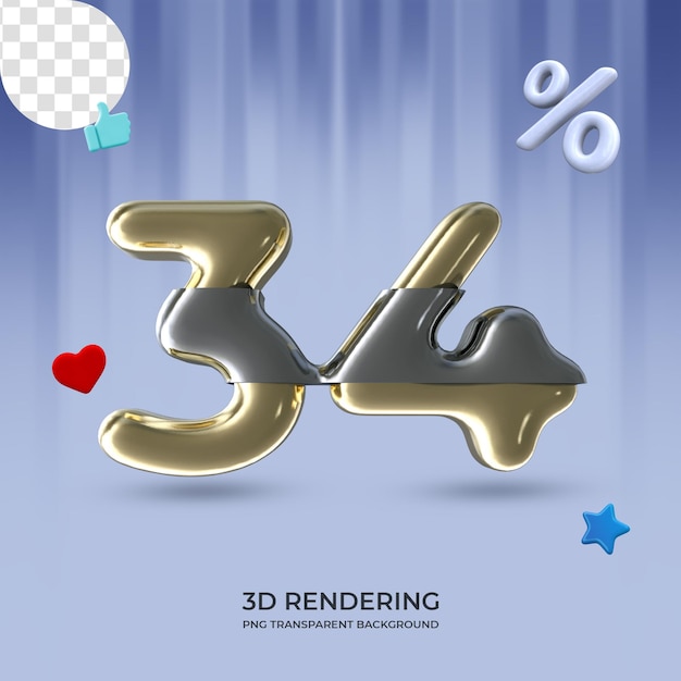 Graphic element number 34 3d rendering